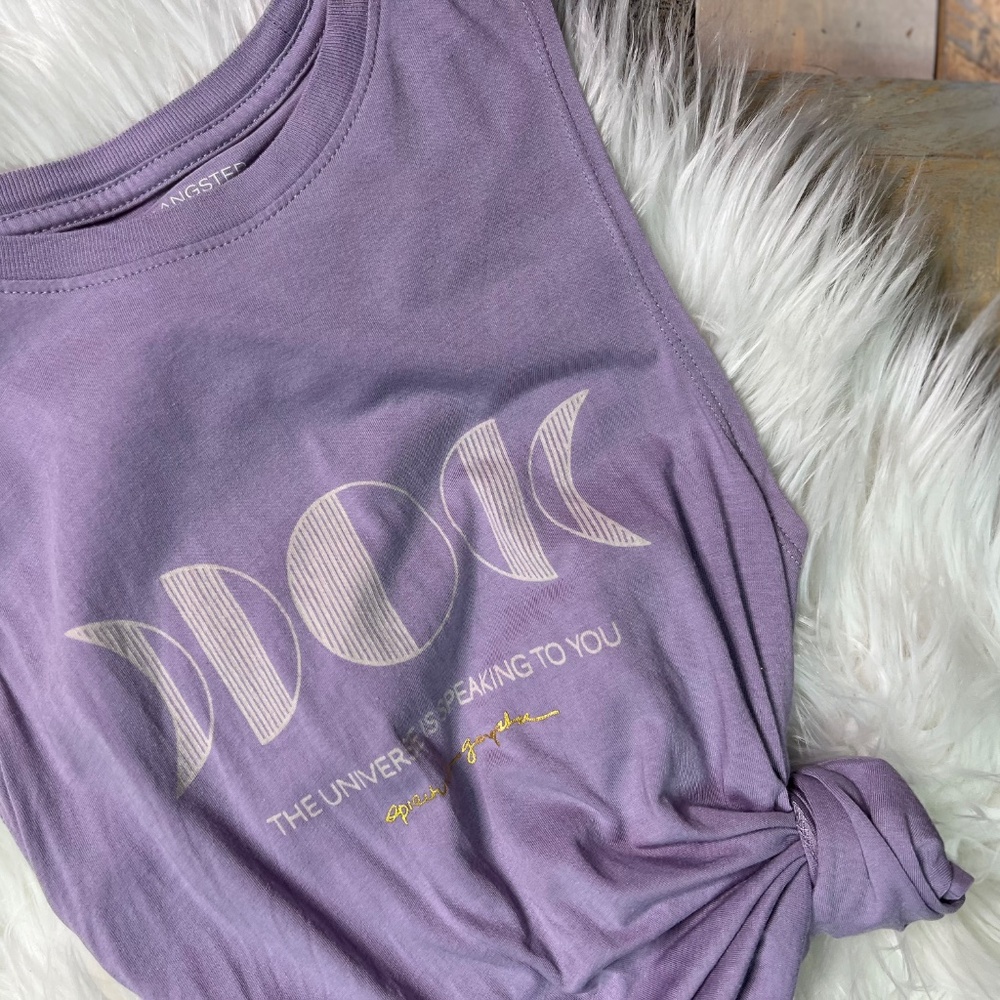 EUC [Spiritual Gangster] Purple Moon Phases Sleeveless Universe Tank Top | XS - Picture 8 of 14